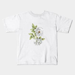 White roses Kids T-Shirt